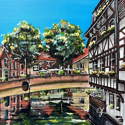 Peinture Colombage et reflets sur la Petite France par Touras Sophie-Kim  | Tableau Réalisme Huile Natures mortes