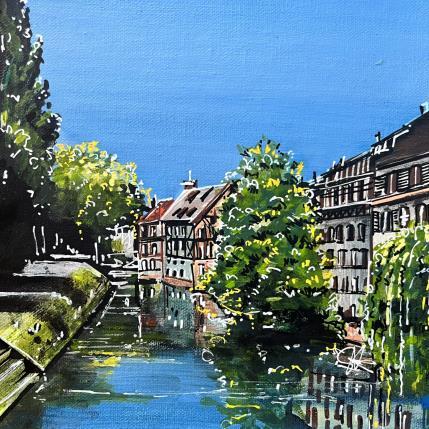Painting Balade sur l'Ill Strasbourgeoise by Touras Sophie-Kim  | Painting Realism Acrylic Architecture, Landscapes, Pop icons, Urban