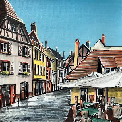 Peinture A travers les ruelles de Strasbourg par Touras Sophie-Kim  | Tableau Réalisme Acrylique Architecture, Paysages, Urbain