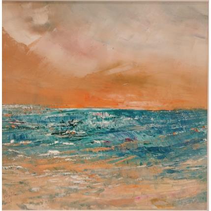 Painting Ciel orangé by Levesque Emmanuelle | Painting  Oil