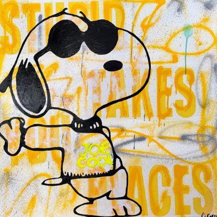 Peinture snoopy cool  par Kikayou | Tableau Pop-art Acrylique, Collage, Graffiti