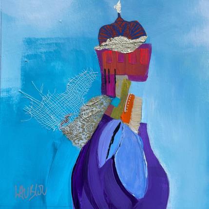 Painting Princesse Tulipe by Lau Blou | Painting Abstract Acrylic, Gluing