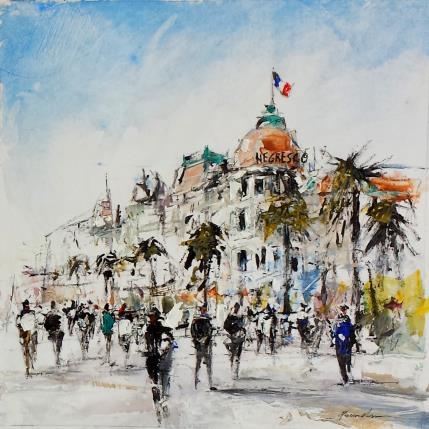 Peinture foule azureenne par Poumelin Richard | Tableau Figuratif Acrylique, Huile Paysages