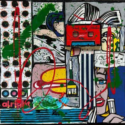 Peinture Tribute to Roy Lichtenstein par Costa Sophie | Tableau Pop-art Acrylique, Collage, Upcycling Icones Pop
