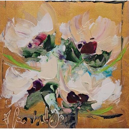 Peinture Pivoines Blanches par Bastide d´Izard Armelle | Tableau Abstrait