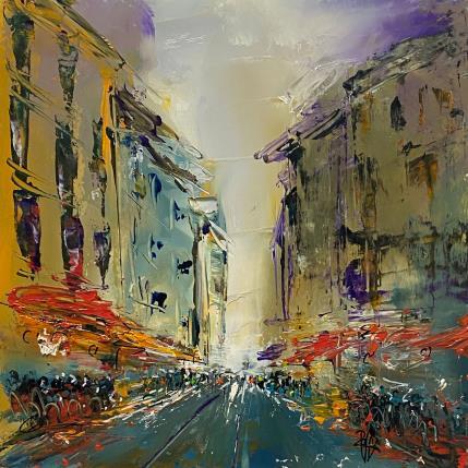 Peinture Soirée par Raffin Christian | Tableau Figuratif Huile Urbain