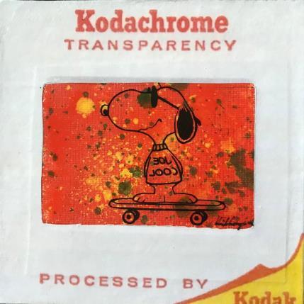 Peinture Snoopy skate diapo par Kikayou | Tableau Pop-art Acrylique, Collage, Graffiti Icones Pop