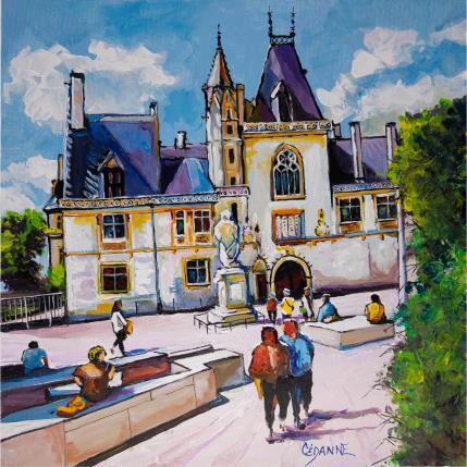 Painting Le palais Jacques Cœur à Bourges by Cédanne | Painting Figurative Acrylic, Oil Landscapes, Life style, Urban