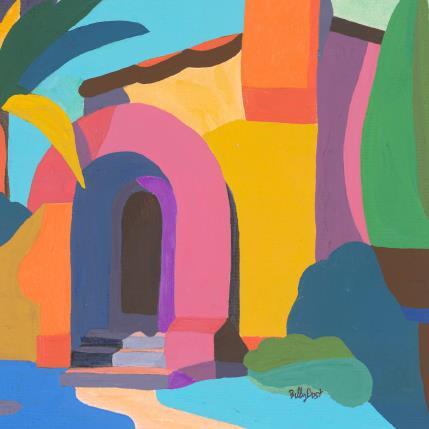 Peinture Santa Fe par Billy Dust | Tableau Abstrait Acrylique Architecture