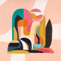 Gemälde Muzzie von Billy Dust | Gemälde Abstrakt Acryl Stillleben