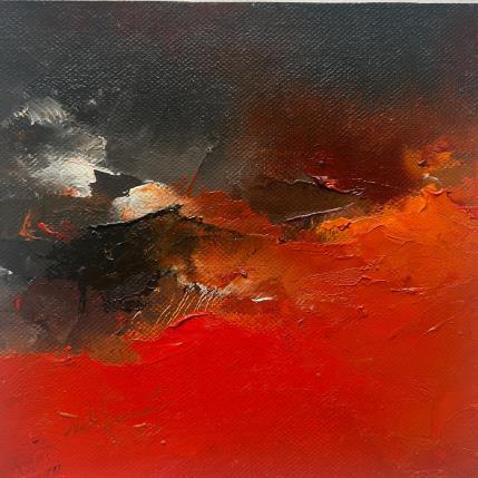 Painting terre de feu by Dumontier Nathalie | Painting Abstract Oil Minimalist