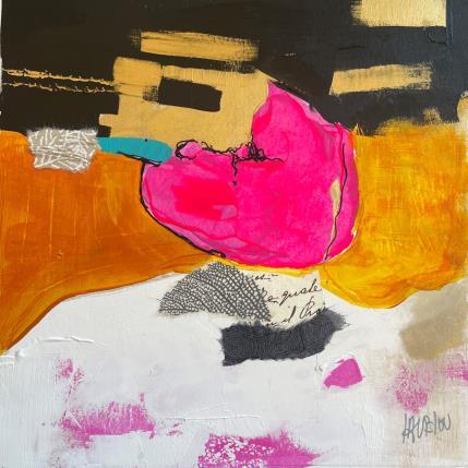 Painting Pétales de l'amour by Lau Blou | Painting Abstract Acrylic, Gluing, Paper Pop icons