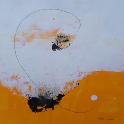 Painting abstract yellow B 113 by Wilms Hilde | Painting Abstract Acrylic, Gluing Pop icons