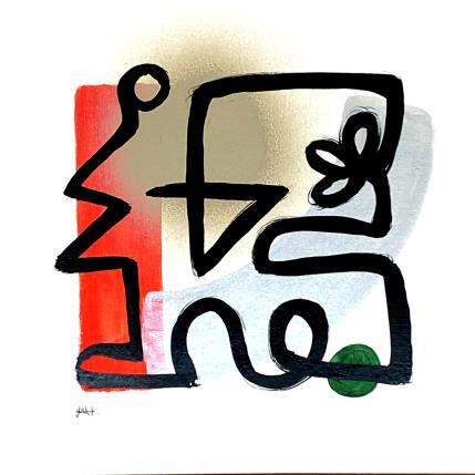 Peinture Christmas Eve par Elliot Clara | Tableau Abstrait Acrylique, Encre Scènes de vie