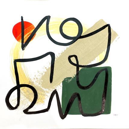 Peinture Gold effect par Elliot Clara | Tableau Abstrait Acrylique, Encre Natures mortes