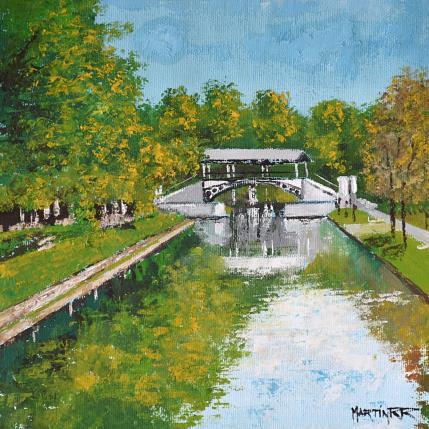 Gemälde AMOR POR EL PUENTE von Rodriguez Rio Martin | Gemälde Figurativ Öl Urban