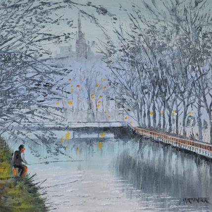 Peinture EL PESCADOR par Rodriguez Rio Martin | Tableau Figuratif Huile Urbain