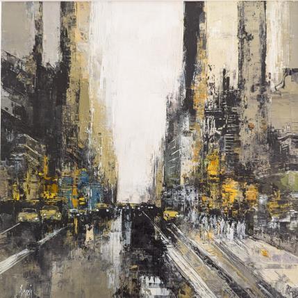 Peinture 4th Avenue par Dessein Pierre | Tableau Figuratif Huile Paysages, Urbain