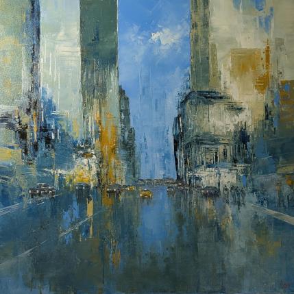 Painting Beautiful day in NY by Dessein Pierre | Painting Figurative Oil Landscapes, Urban