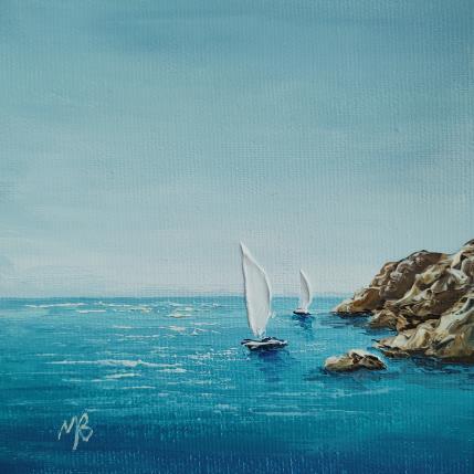 Peinture Que du bleu ! par Blandin Magali | Tableau Figuratif Huile Paysages