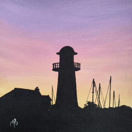 Peinture Le phare  par Blandin Magali | Tableau Figuratif Huile Paysages