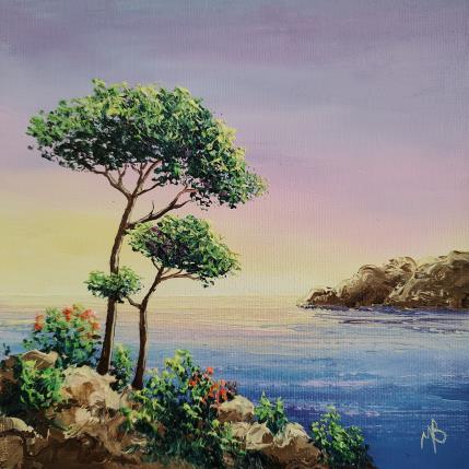 Peinture Calanque arc-en-ciel par Blandin Magali | Tableau Figuratif Huile Paysages