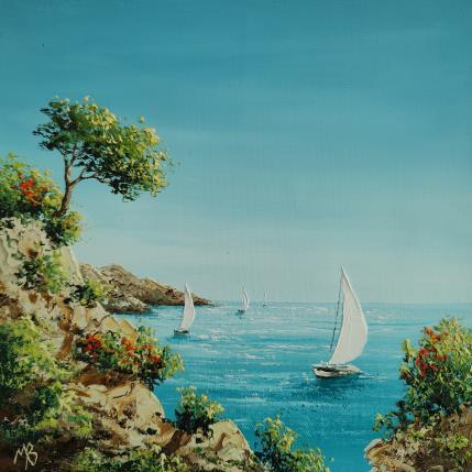 Peinture Le long du sentier littoral par Blandin Magali | Tableau Figuratif Huile Paysages