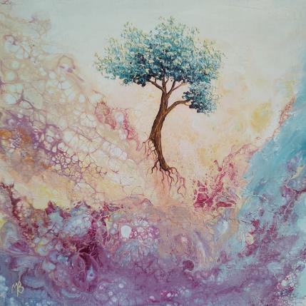 Peinture Soleil doré par Blandin Magali | Tableau Figuratif Huile Paysages