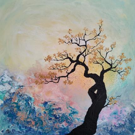 Peinture Soleil doré par Blandin Magali | Tableau Figuratif Huile Paysages