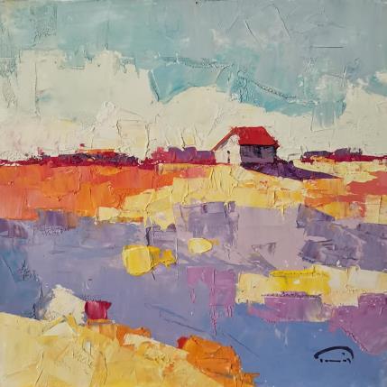 Peinture La masia  par Tomàs | Tableau Impressionnisme Huile Paysages