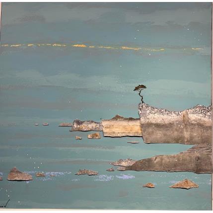 Peinture L'appel du large n° A211 par Lemonnier  | Tableau Matiérisme Acrylique, Zinc Paysages