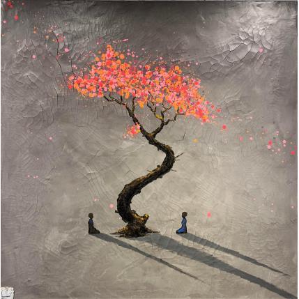 Peinture L'instant présent n° 4601 par Lemonnier  | Tableau Matiérisme Acrylique, Zinc Paysages