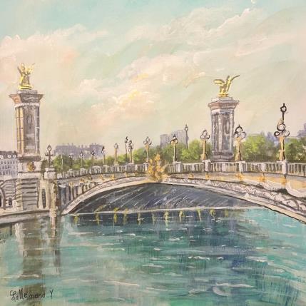 Peinture Pont AlexandreIII par Lallemand Yves | Tableau Figuratif Acrylique Urbain