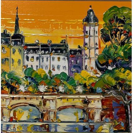 Painting Pont Neuf, Rive Gauche by Corbière Liisa | Painting Figurative Oil Landscapes