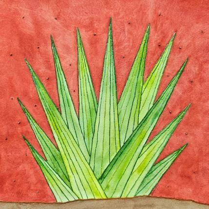 Peinture Maguey at sunset par Vazquez Laila | Tableau Figuratif Aquarelle, Papier Nature