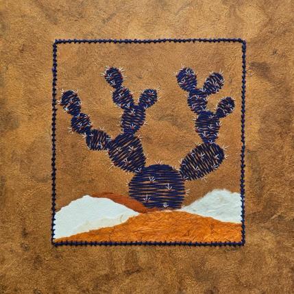 Peinture Blue nopal par Vazquez Laila | Tableau Figuratif Aquarelle, Papier, Textile Nature, Paysages