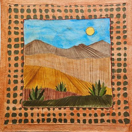 Peinture The land of agaves par Vazquez Laila | Tableau Figuratif Aquarelle, Textile Nature, Paysages