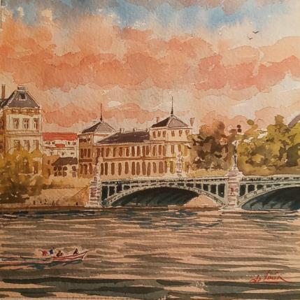 Peinture Navigant par De León Lévi Marcelo | Tableau Figuratif Aquarelle Urbain