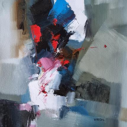 Peinture Yellow spring joy par Virgis | Tableau Abstrait Huile Minimaliste