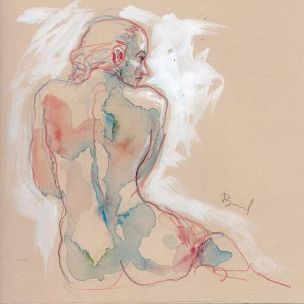 Peinture Alice Blues par Brunel Sébastien | Tableau Figuratif Aquarelle Nu