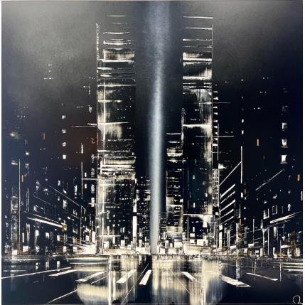 Peinture We own the night  par Rey Julien | Tableau Figuratif Feuille d'or