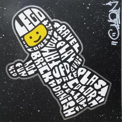 Gemälde Lego Cosmonaut von Cmon | Gemälde Pop-Art Pop-Ikonen