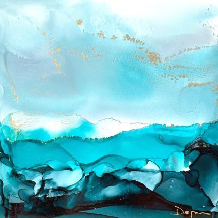 Peinture Poésie florine 1980 par Depaire Silvia | Tableau Abstrait Acrylique Marine, Minimaliste, Paysages