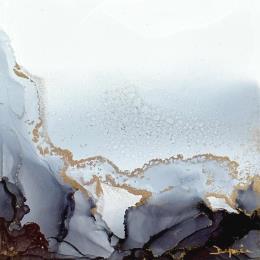 Painting 1200 Poésie Minérale by Depaire Silvia | Painting Abstract Acrylic Black & White, Landscapes, Minimalist