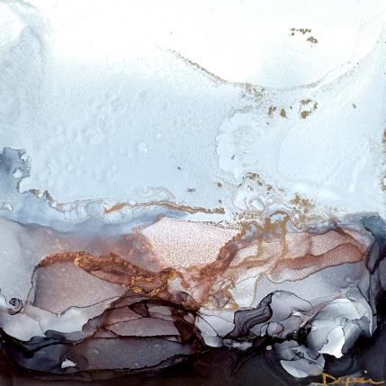 Peinture Poésie Minérale 1988 par Depaire Silvia | Tableau Abstrait Acrylique Minimaliste, Noir & blanc, Paysages