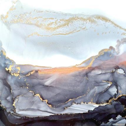 Peinture Poésie givrée 2064 par Depaire Silvia | Tableau Abstrait Acrylique Minimaliste, Noir & blanc, Paysages