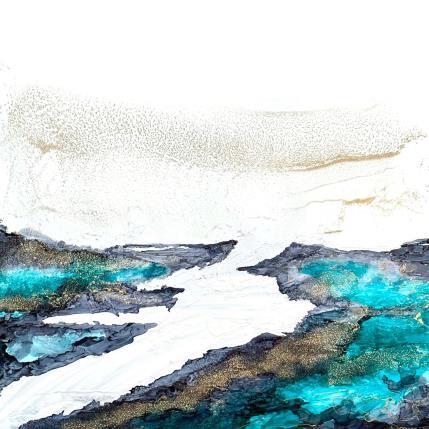 Peinture 1291 Poésie givrée  par Depaire Silvia | Tableau Abstrait Acrylique Marine, Minimaliste, Paysages