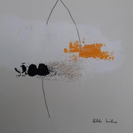 Painting abstract white A 128 by Wilms Hilde | Painting Abstract Acrylic, Cardboard, Gluing