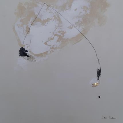 Painting abstract beige B 118 by Wilms Hilde | Painting Abstract Acrylic, Gluing, Gold leaf Pop icons