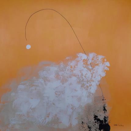 Painting abstract yellow D 93 by Wilms Hilde | Painting Abstract Acrylic, Gluing